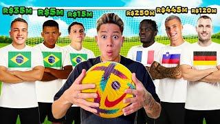 JOGADORES BRASILEIROS vs EUROPEUS vs YOUTUBERS *MUITO EMOCIONANTE 