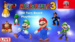 Mario Party 3 50 Turns Live Stream Playthrough Part 2 The Bloopers & Seas With Waluigi (Wacky Watch)