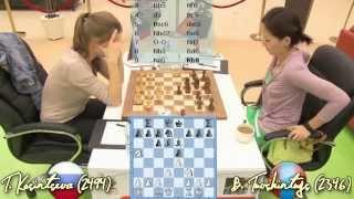 Tatiana Kosintseva vs Batchimeg Tuvshintugs - chess WGP FIDE Sharjah 2014 - Time Lapse