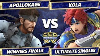 CEO 2025 WINNERS FINALS - Kola (Roy, Cloud) Vs. ApolloKage (Snake) Smash Ultimate - SSBU
