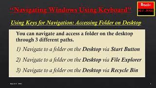 How to Navigate your computer using the computer keyboard.Part 1
