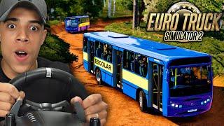 TRABALHANDO COMO MOTORISTA DE ONIBUS ESCOLAR NA ROÇA! (parte 2) - EURO TRUCK SIMULATOR 2