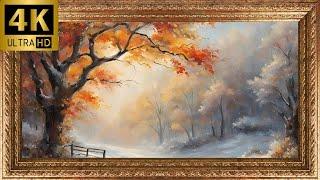 Winter & Autumn Harmony | 4K Artwork with Artistic Frame | Art Corner Screens