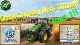 Farming Simulator 19! | Global Company Mods Tutorial! | Base Mod And Icons! | #GlobalCompany | #FS19