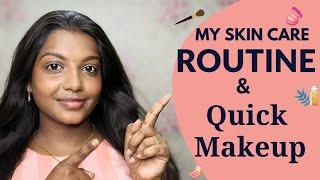 My Skin care Routine  & self quick Makeup for Beginners / step by step tutorial #trending #viral