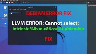 DEBIAN ERROR FIX: LLVM ERROR: Cannot select: intrinsic %llvm.x86.sse41.pblendvb