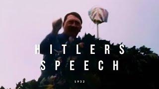 Adolf Hitler Speech in 1932 Nazi Rally