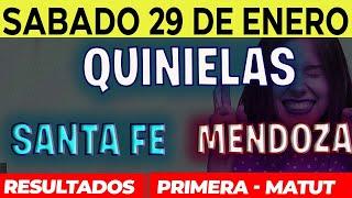 Quinielas Primera y matutina de Santa fé y Mendoza Sábado 29 de Enero