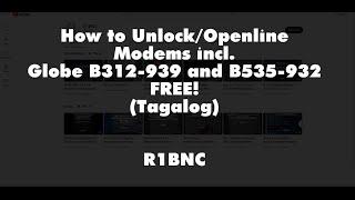 How to unlock/openline modems Globe B312-939 and B535-932 FREE!