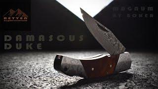 Boker Magnum Damascus Duke Unboxing Best Classic Pocket Knife 01Mb946Dam - Retten supervivencia