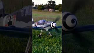 Bf109 1.3m warbird perfect morning take off  #rc #shorts