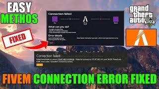 How to Fix FiveM Connection Failed: Failed Handshake To Server Error | Time Out | FiveM Crashing Fix