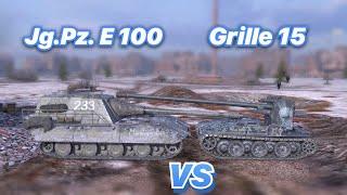 НА ЗАБИВ#107 | БОСС против ГРИЛЯ в HD | Jg.Pz. E 100 vs Grille 15 | WoT Blitz | Zlobina Liza