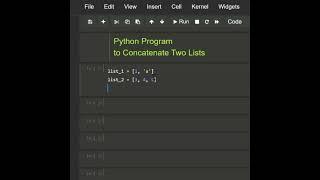 #python program to Concatenate Two Lists || #coding