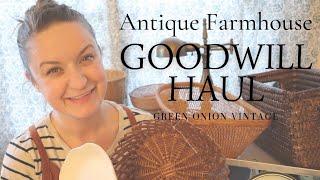 Antique Farmhouse Thrift Shopping Haul | Goodwill Haul for Resale in Antique Booth