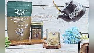 Ashwagandha Green tea Tin | Green Tea |Ashwagandha Tea | Tea and Twigs| Ashwagandha and Cardamom
