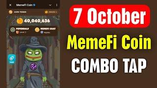 memeFi Daily Combo 7 October | memeFi Secret Code Today 7 October