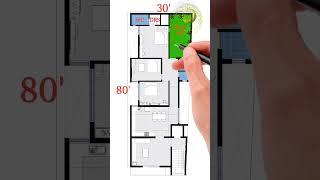 #30x80 #30x80houseplan #2400sqft #3bhk #2000sqft #modernhousmaker