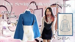 I did a *RANDOM* 1 Day Sewing Challenge️ (sketching, fabric shopping, and sewing in ONE day)!!