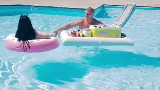 Inflatable pool river lake cooler carrier NISUS with drybag and pump