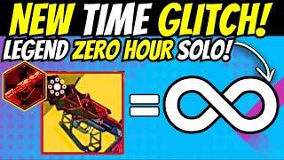 SOLO Zero Hour Infinite TIME Glitch! Legend FLAWLESS Triumph Cheese, Easy Outbreak Crafted Destiny 2