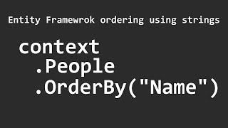 Entity Framework sorting using just strings