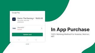 In App Purchase System Inside Kodular, Niotron, MIT App Inventor || By Pixel Editor