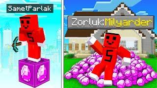 TEK BLOK CHALLENGE AMA MİLYARDER ZORLUK !! - Minecraft