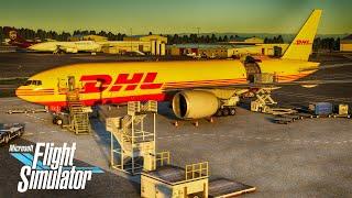 EPIC Boeing 777F DHL Cargo Flight: Hong Kong to Anchorage | Microsoft Flight Simulator 2020