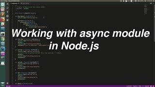 Working with async module in Node.js