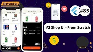 Flutter Tutorial - 2/3 Shop UI - From Scratch (For Beginners)