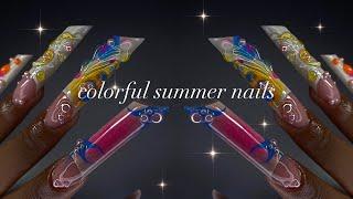 COLORFUL SUMMER NAILS| Nail Reserve LA Polish Collection + eclectic nail art!