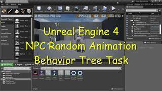 UE4 - NPC Random Animation Behavior Tree Task