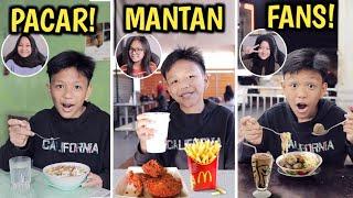 SEHARIAN MAKAN DIATUR PACAR, MANTAN DAN FANS RIO