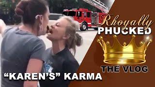 Rhoyally PHUCKED: "Karen's Karma" RACIST Rachel Dawn Ruit HIT BY A FIRE TRUCK