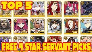 My Top 5 Free SR Servants for the 25 Million Download Campaign 【Fate/Grand Order JP】