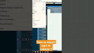 Cubase 5 export mp3 Audio #cubase #cubase5tutorial #cubasetutorial