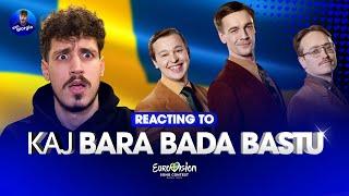 Reacting to BARA BADA BASTU by KAJ (Sweden  Eurovision 2025)