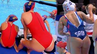 Women's Water Polo (Serbia vs. Spain) | Intense Battle in the Pool