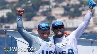 Team USA sails to bronze in men's skiff behind Spain, New Zealand | Paris Olympics | NBC Sports