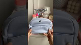 What’s in my makeup bag #whatsinmybag #packing #packwithme #makeupshorts #asmrsounds #makeup #viral