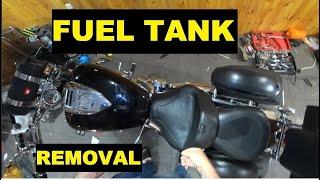 How to remove fuel tank from your motorcycle Honda VTX1800. Fast removal.