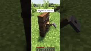 Minecraft Infinite Emeralds Farm #shorts