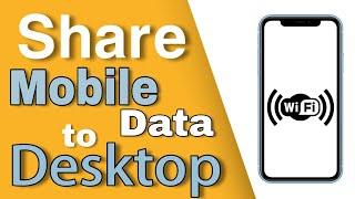 Share Mobile Data to desktop | Share mobile data to PC via usb | Wifi Hotspot