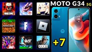 MOTO G34 5G EM JOGOS - COD WARZONE, Free Fire, Fortnite, Minecraft, Roblox, eFootball, FC Mobile + 9