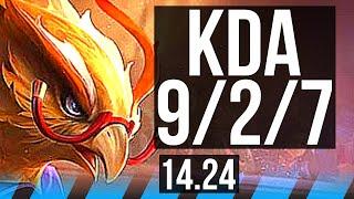 AZIR vs QIYANA (MID) | 9/2/7, Legendary | KR Master | 14.24