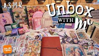 ASMR UNBOXING HUGE TEMU STATIONERY HAUL | CREATIVE JUNK JOURNAL SUPPLIES | CALMING AND RELAXING