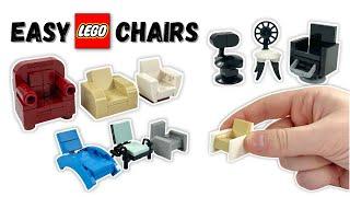 10 QUICK and EASY LEGO Chairs ANYONE Can Build!