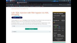 [Web Security Academy] SQL injection with filter bypass via XML encoding