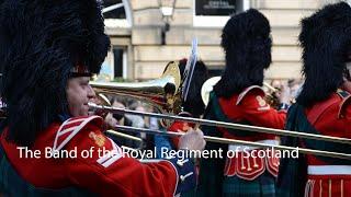 The Band of the Royal Scottish Regiment entertain the crowds